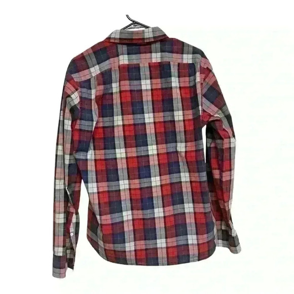 J Crew Quality Woven Shirt Mens Large Slim Fit Plaid Long Sleeve Button Down - Picture 3 of 8